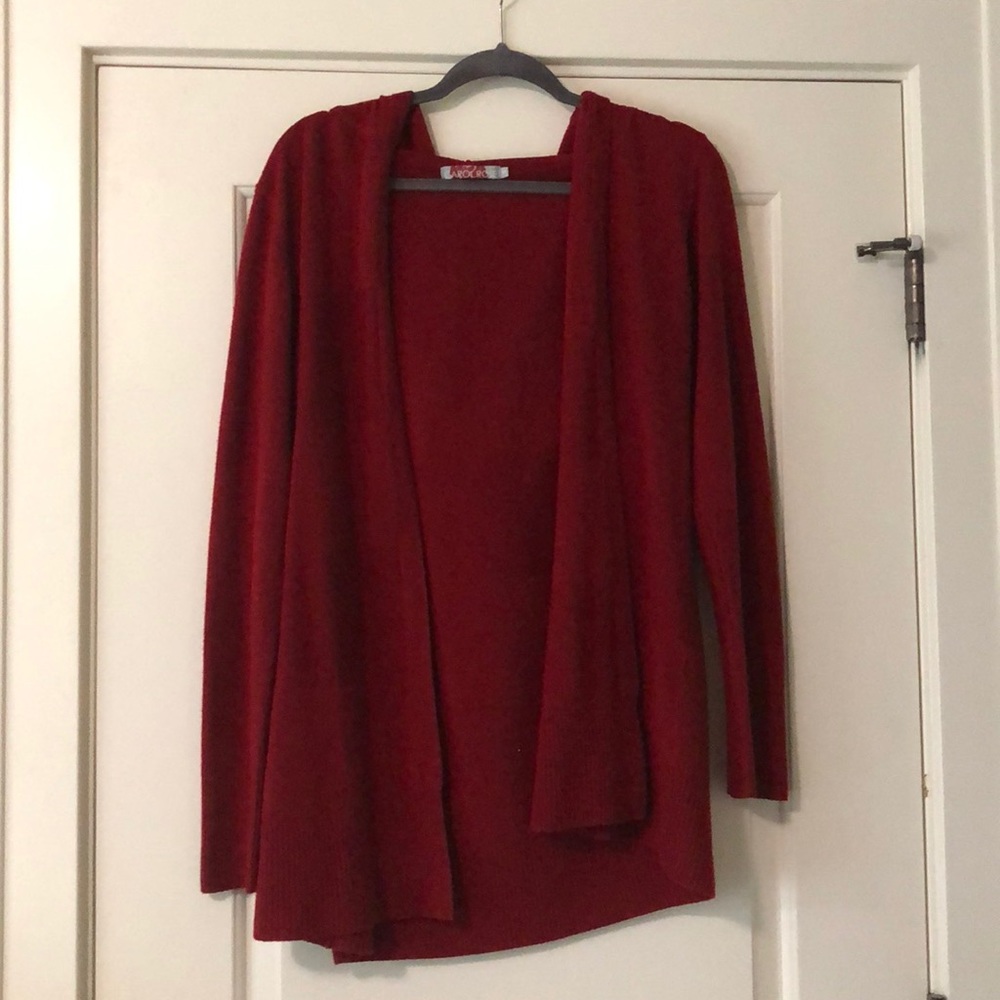 Long Red Cardigan